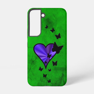 Coque Samsung Galaxy Cœur arc-en-ciel et papillon