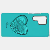 Coque Samsung Galaxy Cœur de dragon (Verso Horizontal)