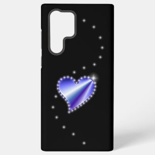 Coque Samsung Galaxy Cœur de l'arc-en-ciel violet avec des étoiles sur