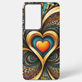 Coque Samsung Galaxy Coeur d'or de l'infini (Verso)