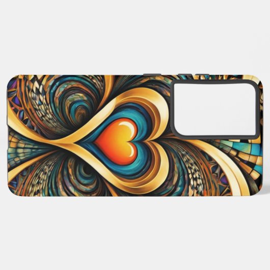 Coque Samsung Galaxy Coeur d'or de l'infini (Côté gauche)