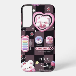 Coque Samsung Galaxy Coeur Rose Mignon Esthétique Scrapbook