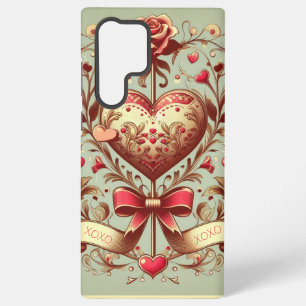 Coque Samsung Galaxy Coeur vintage Valentine's day xoxo