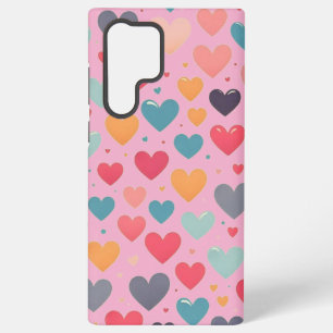 Coque Samsung Galaxy Cœurs arc-en-ciel colorés pour la Saint-Valentin