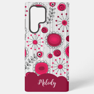 Coque Samsung Galaxy Coeurs blancs blancs blancs blancs Whimsical fleur