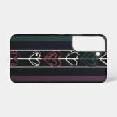 Coque Samsung Galaxy Coeurs d'art pop rétro foncé (Verso Horizontal)