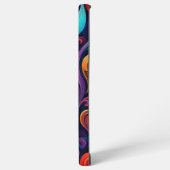 Coque Samsung Galaxy Coeurs et fleurs multicolores (Côté gauche)