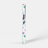 Coque Samsung Galaxy Coeurs Motif Aquarelle rose violet bleu vert (Côté droit)