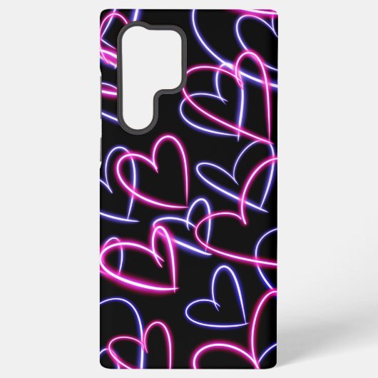 Coque Samsung Galaxy Cœurs Néon (Verso)