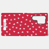 Coque Samsung Galaxy Coeurs romantiques | Nom du monogramme personnalis (Verso Horizontal)