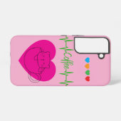 Coque Samsung Galaxy Coffee Cat in Cup Samsung Case – Pink (Verso Horizontal)