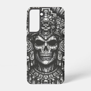 Coque Samsung Galaxy Coiffe de crâne aztèque par BurnsInHell