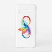 Coque Samsung Galaxy Colibri arc-en-ciel avec symbole Infinity (Dos)