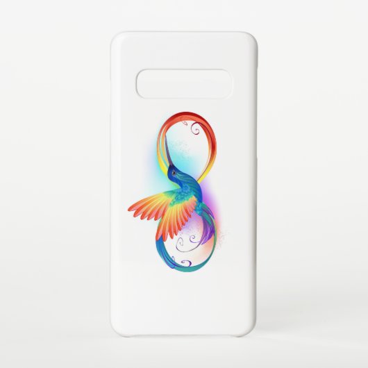 Coque Samsung Galaxy Colibri arc-en-ciel avec symbole Infinity (Dos)