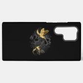 Coque Samsung Galaxy Colibri noir et or (Verso Horizontal)