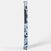 Coque Samsung Galaxy Collage bleu foncé Design chic et moderne (Côté droit)