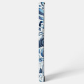 Coque Samsung Galaxy Collage bleu foncé Design chic et moderne (Côté gauche)