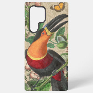 Coque Samsung Galaxy Collage botanique Toucan vintage William Morris