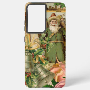 Coque Samsung Galaxy Collage de Noël Santa Vert Ancien Monde Antique
