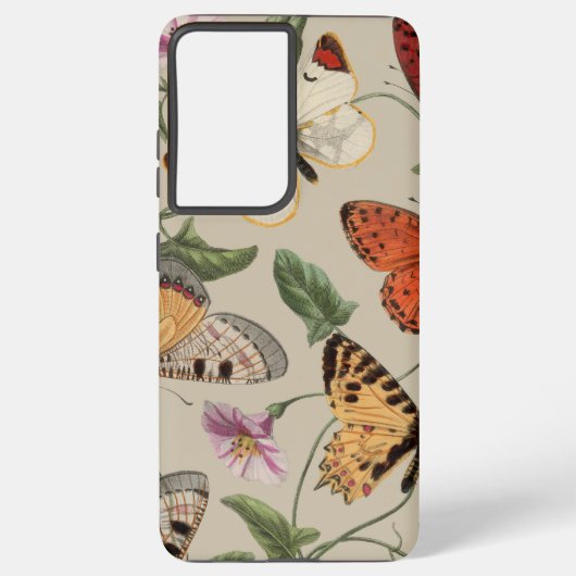 Coque Samsung Galaxy Collection de la papillon Moth Nature Dessin (Verso)