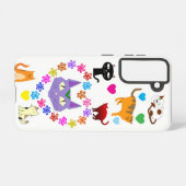 Coque Samsung Galaxy Colorful Cats & Hearts Samsung Galaxy Case (Verso Horizontal)