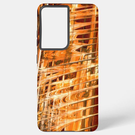 Coque Samsung Galaxy Combustion jaune et orange (Verso)