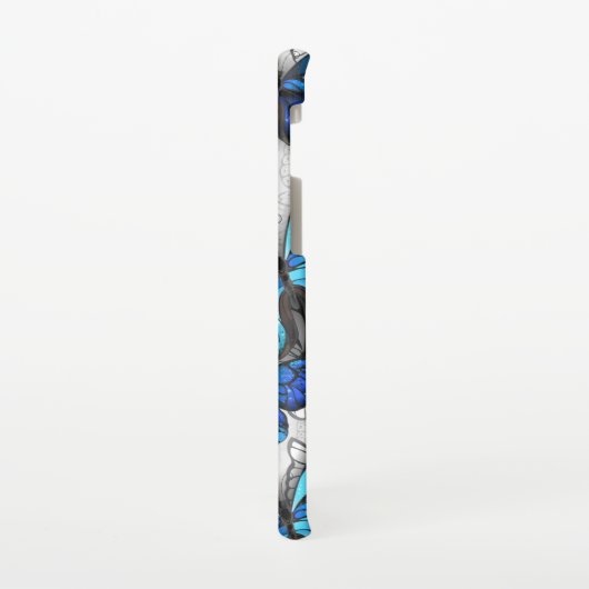 Coque Samsung Galaxy Composition des White and Blue Butterflies (Côté gauche)