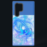Coque Samsung Galaxy Conception abstraite du vol d'oiseaux<br><div class="desc">Oiseau volant design d'art abstrait,  couleurs violet,  bleu et vert.</div>