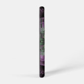 Coque Samsung Galaxy Conception Abstraite fractale violet et verte (Côté droit)