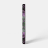 Coque Samsung Galaxy Conception Abstraite fractale violet et verte (Côté gauche)