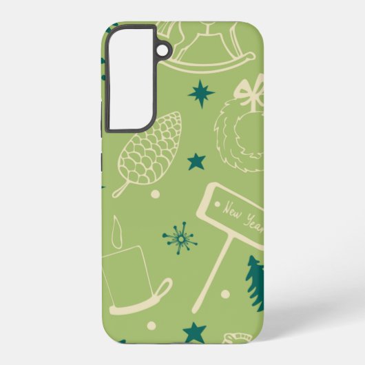 Coque Samsung Galaxy Conception de boule de Noël de décembre de coupe d (Verso)