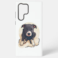 Conception de dessin animé de chiot Pitbull mignon