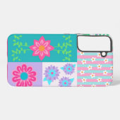 Coque Samsung Galaxy Conception de fleurs vibrantes en fleurs (Verso Horizontal)