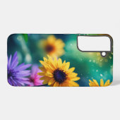 Coque Samsung Galaxy Conception de la nature dynamique Sunflower Bokeh (Verso Horizontal)