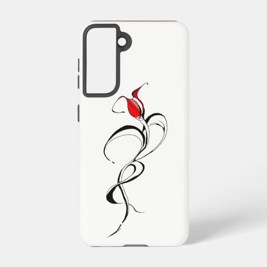 Coque Samsung Galaxy Conception de tatouage Tribal Rose Rouge (Verso)