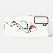Coque Samsung Galaxy Conception de tatouage Tribal Rose Rouge (Verso Horizontal)