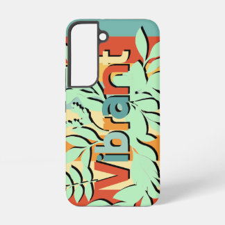 Coque Samsung Galaxy Conception de texte botanique coloré vibrant