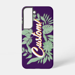 Coque Samsung Galaxy Conception de texte botanique coloré vibrant