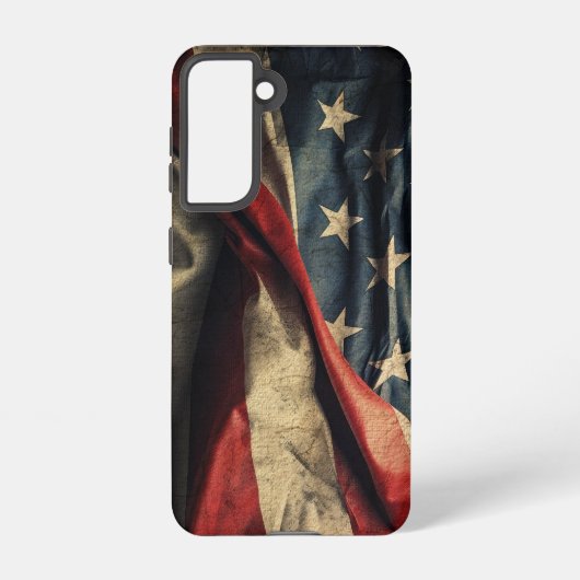 Coque Samsung Galaxy Conception de tissu d'armure de drapeau américain (Verso)