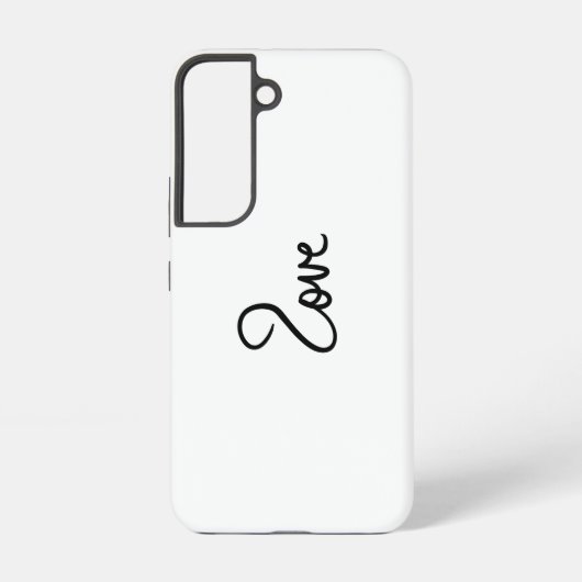 Coque Samsung Galaxy Conception de typographie de mot "amour" minimalis (Verso)