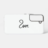 Coque Samsung Galaxy Conception de typographie de mot "amour" minimalis (Verso Horizontal)