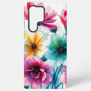 Coque Samsung Galaxy Conception florale aquarelle douce et colorée