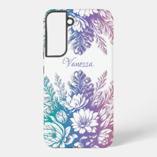 Coque Samsung Galaxy Conception florale colorée pastel vintage