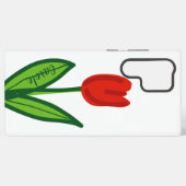 Coque Samsung Galaxy Conception graphique vectorielle de tulipe rouge m (Verso Horizontal)