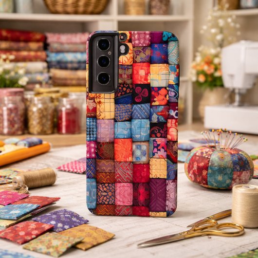 Coque Samsung Galaxy Conception pour amateurs de patchwork - Art patchw