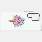 Coque Samsung Galaxy Cône rose Sakura crème glacée gaufre (Verso Horizontal)
