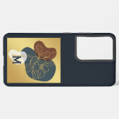 Coque Samsung Galaxy Contemporain tendance Or Whimsical Floral (Côté gauche)