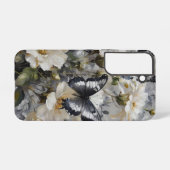 Coque Samsung Galaxy "Contraste Élégant : Papillons Noirs Et Blancs (Verso Horizontal)