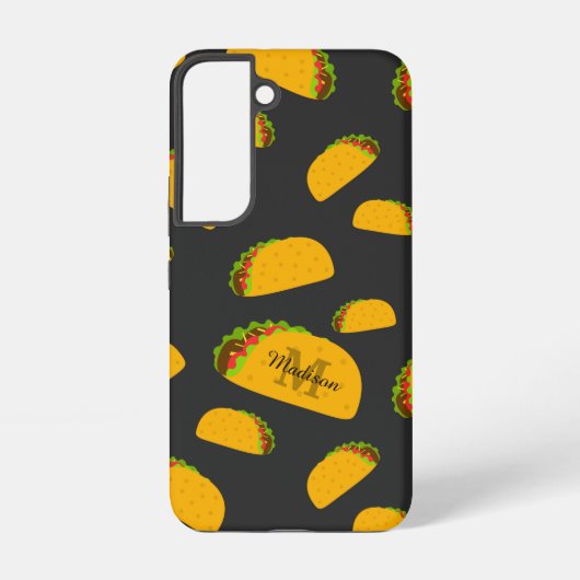 Coque Samsung Galaxy Cool et amusant yummy taco motif Monogramme (Verso)