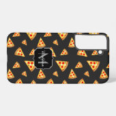 Coque Samsung Galaxy Cool et fun pizza tranches motif sur mesure Monogr (Verso Horizontal)